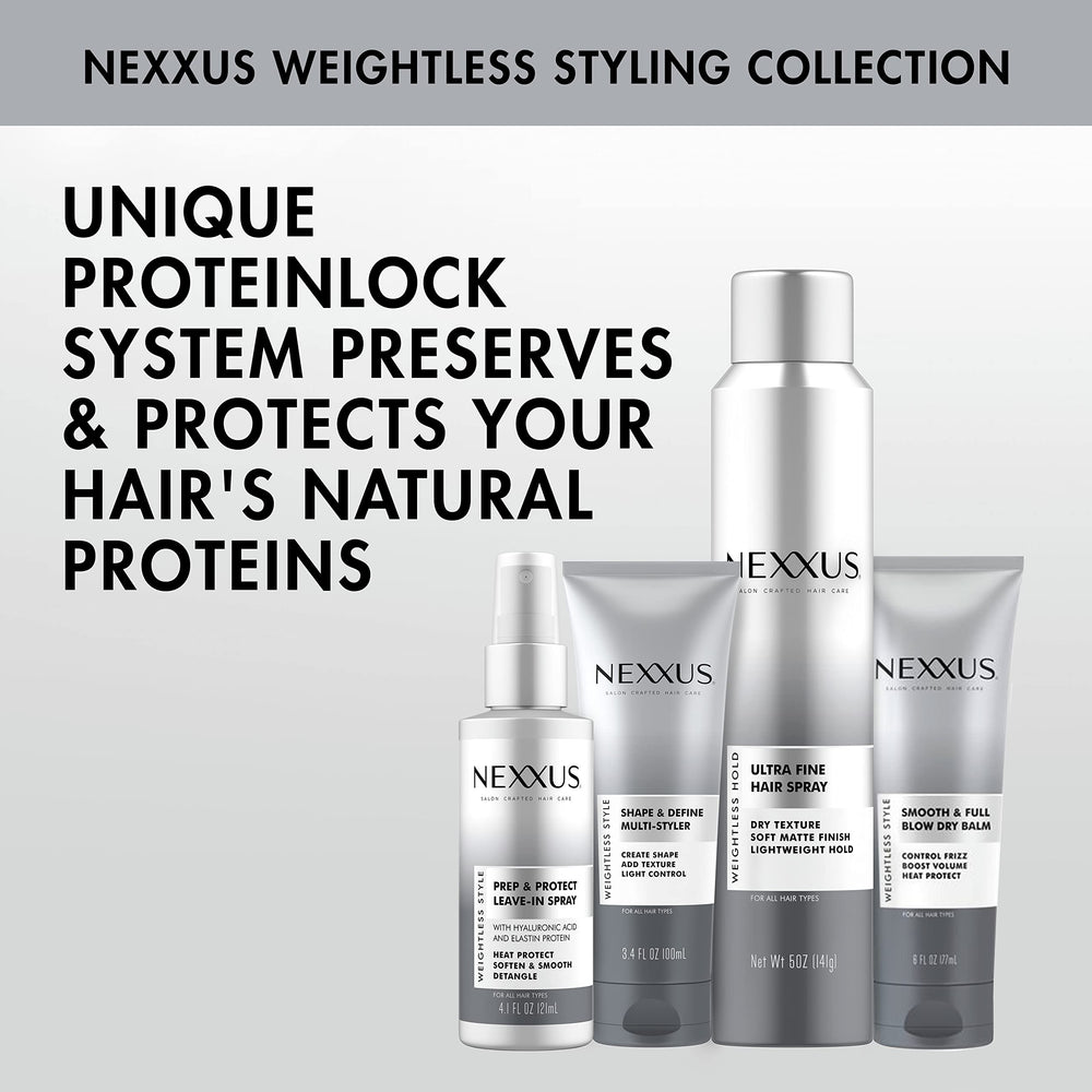 Nexxus on long hair showing separation and reduced flyaways benefit