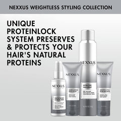 Nexxus on long hair showing separation and reduced flyaways benefit