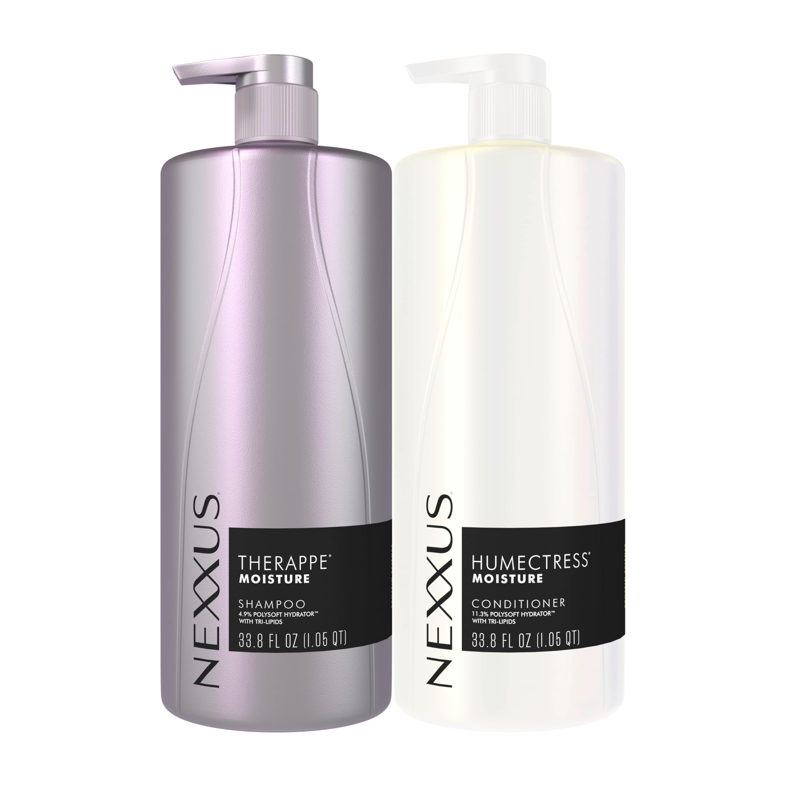 Nexxus front packaging showing shampoo and conditioner for intense moisture