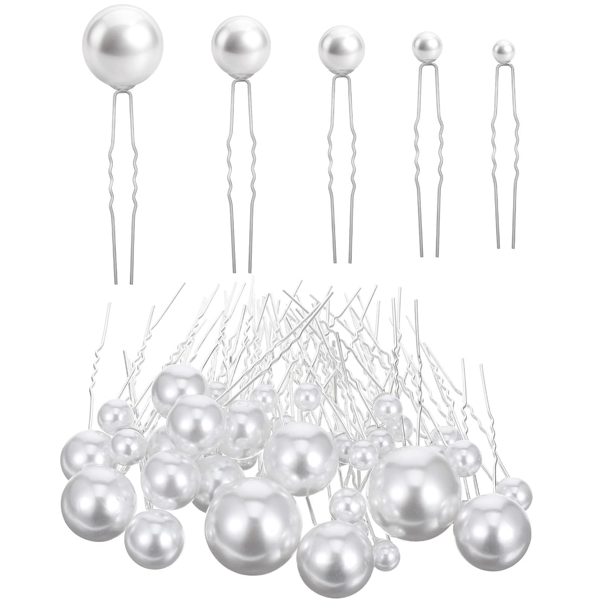 Neyauo front packaging showing 40 pearl hair pins and organized set for weddings