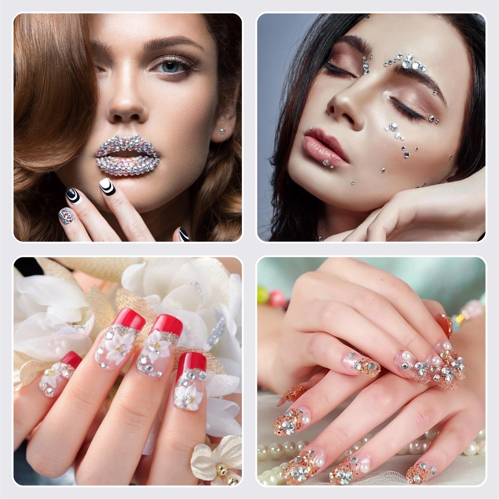 NFRBTD pen placing a crystal on a nail showing accurate placement and tidy nail-art finish