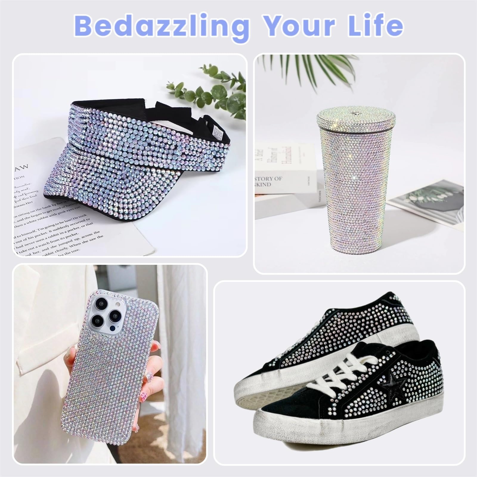 NFRBTD tray with sorted rhinestones showing organization speed benefit