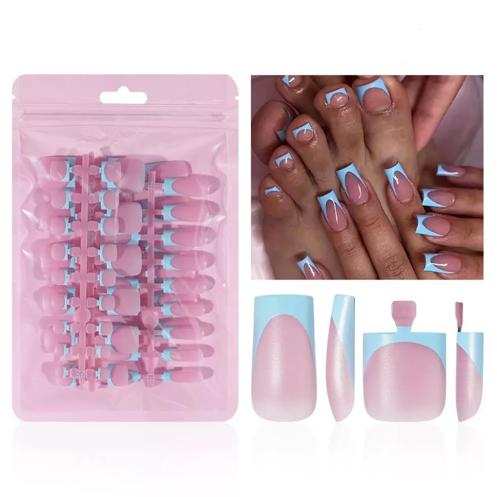 nhixk front packaging showing the blue French tip set and easy selection benefit
