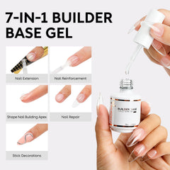Nicedeco being applied to a nail demonstrating an even brush stroke for neat build
