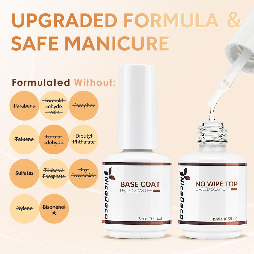 Nicedeco bottle closeup with brush demonstrating easy application and precise brush control for smooth coats