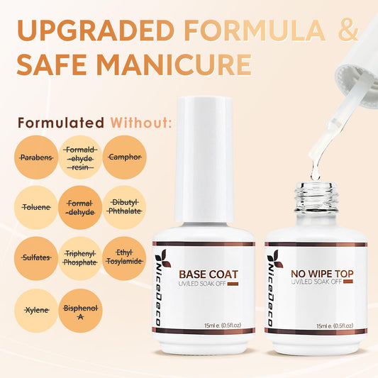 Nicedeco bottle closeup with brush demonstrating easy application and precise brush control for smooth coats