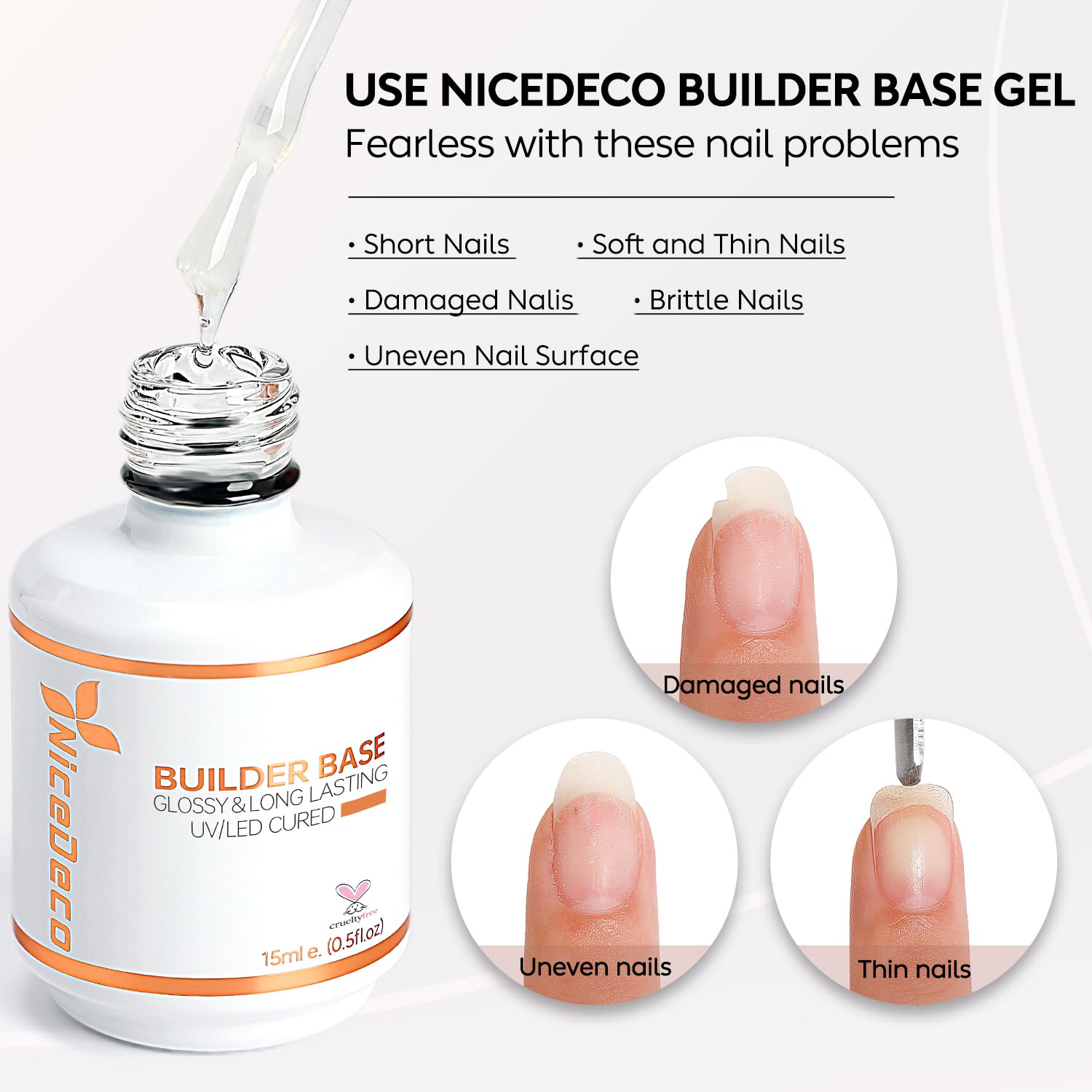 Nicedeco brush texture close-up highlighting smooth gel viscosity for easy sculpting