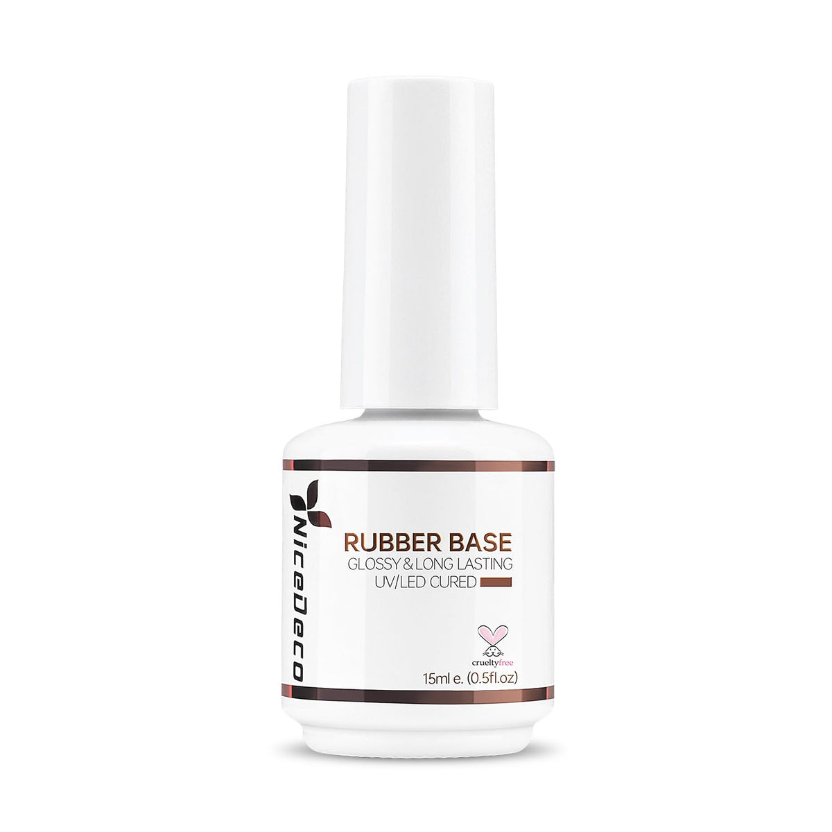 Nicedeco front bottle showing clear rubber base and easy handling benefit