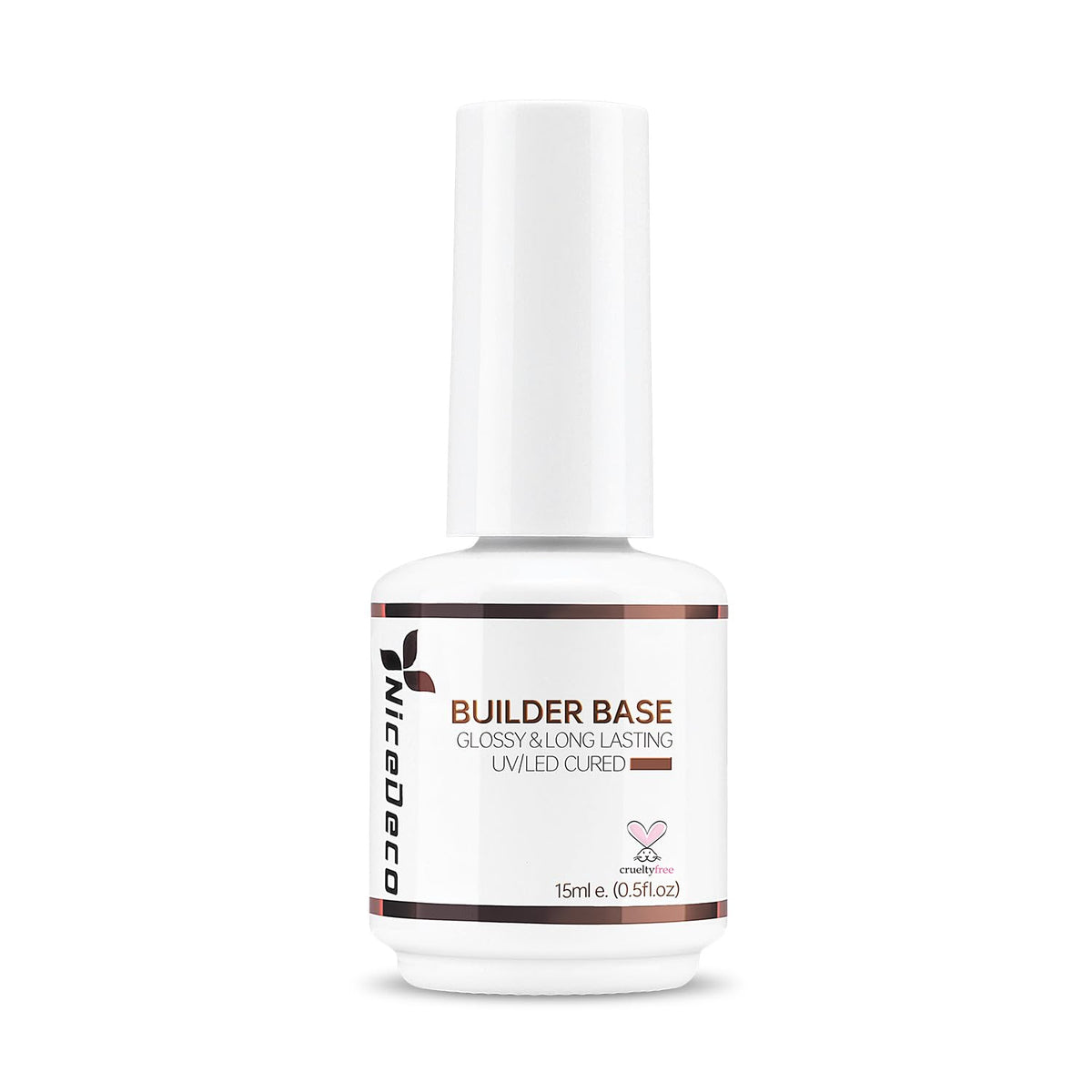 Nicedeco front bottle showing clear 15ml builder gel and branding for fast identification