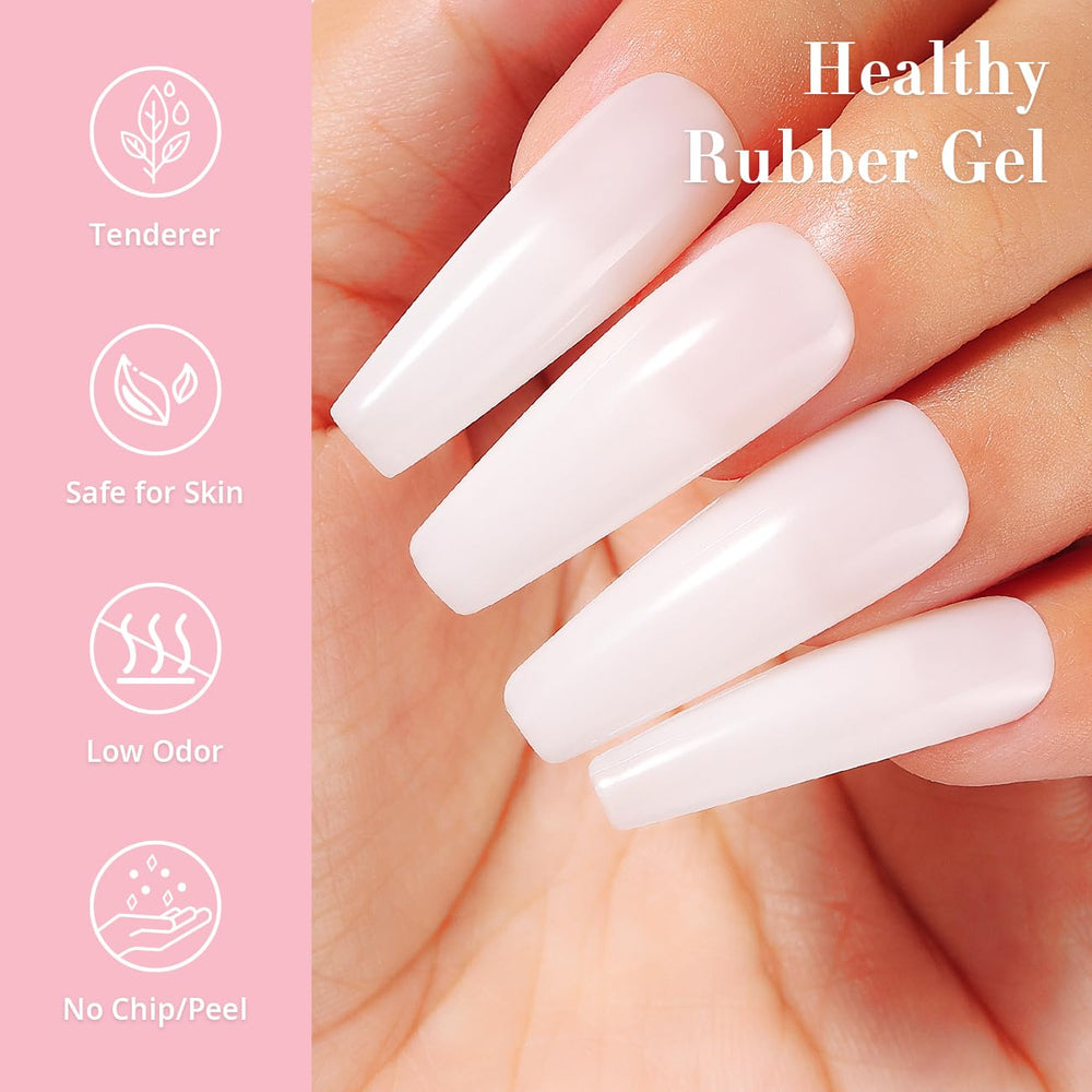 Nicedeco milky white gel texture close-up showing thick self-leveling benefit
