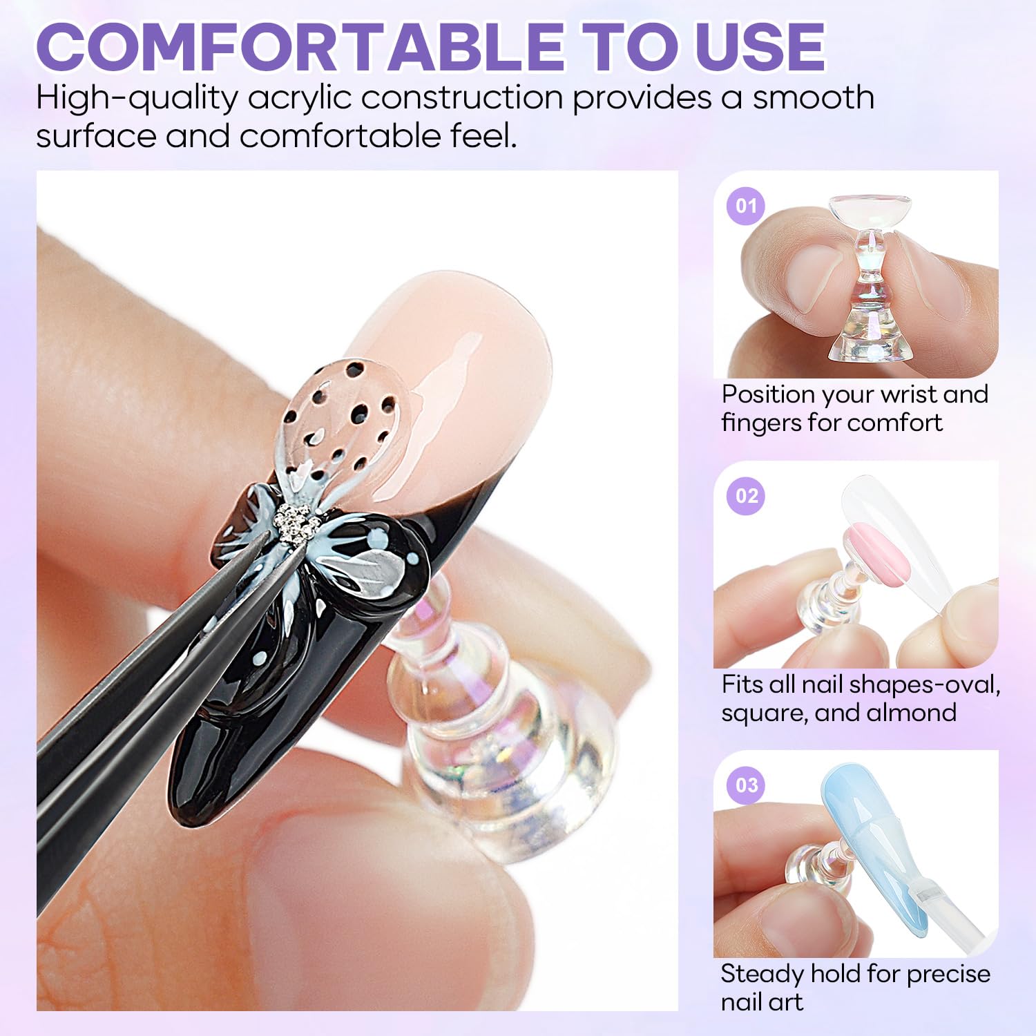 Nicedeco reusable adhesive putty pads displayed to show sticky texture benefit