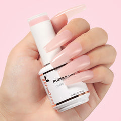 Nicedeco applying gel to nail close-up demonstrating ridge filling benefit