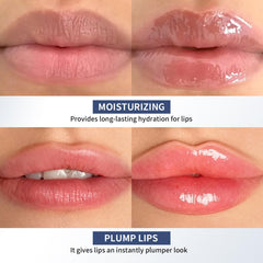 NICEFACE serum applied on lips demonstrating instant plump