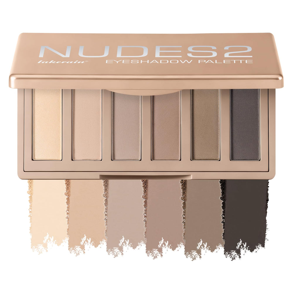 NICEFACE front compact showing six matte neutral pans for versatile looks