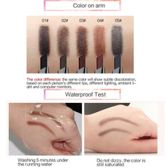 NICEFACE pencil held in hand to show compact size and travel convenience