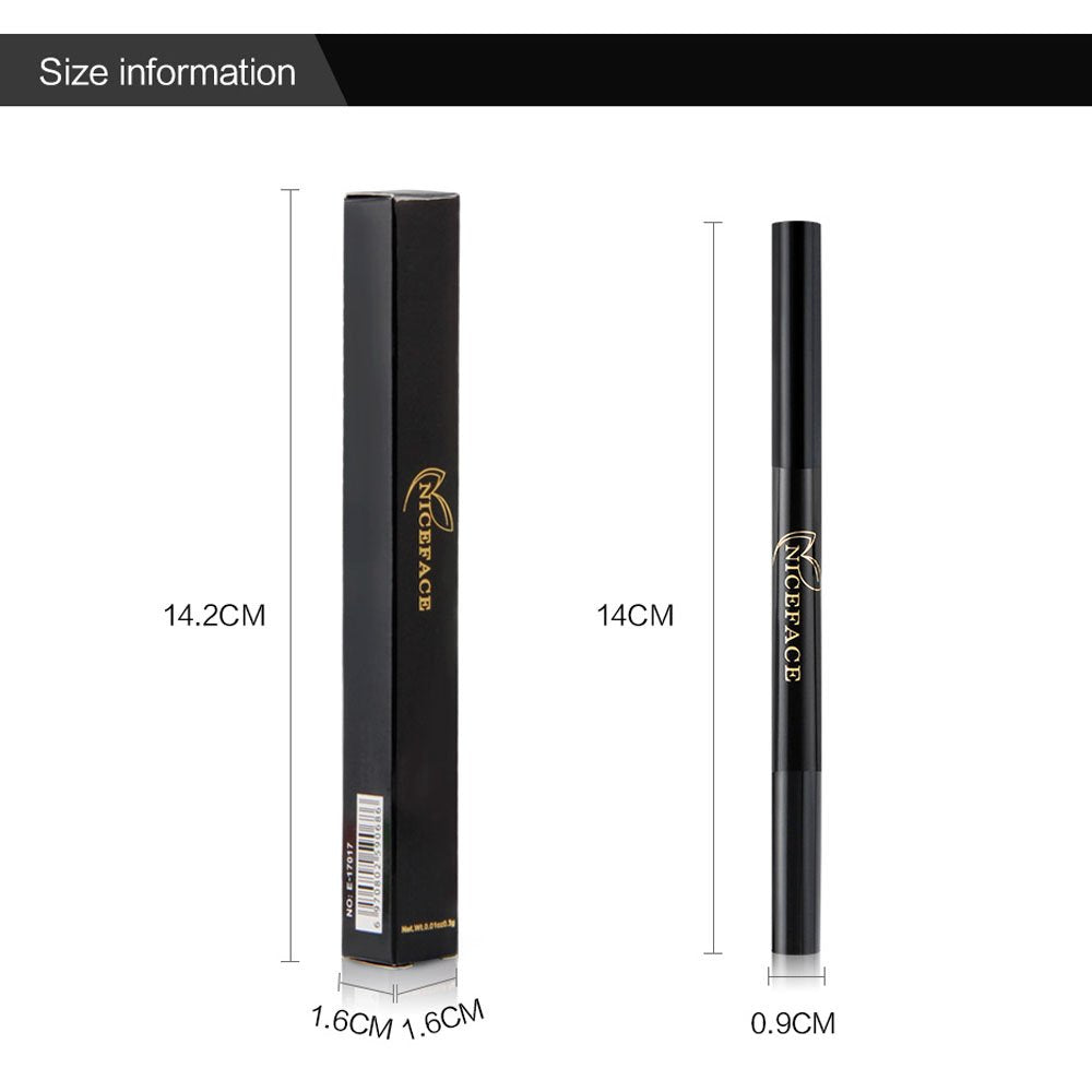 NICEFACE double-ended pencil inside purse for quick on-the-go touch-ups