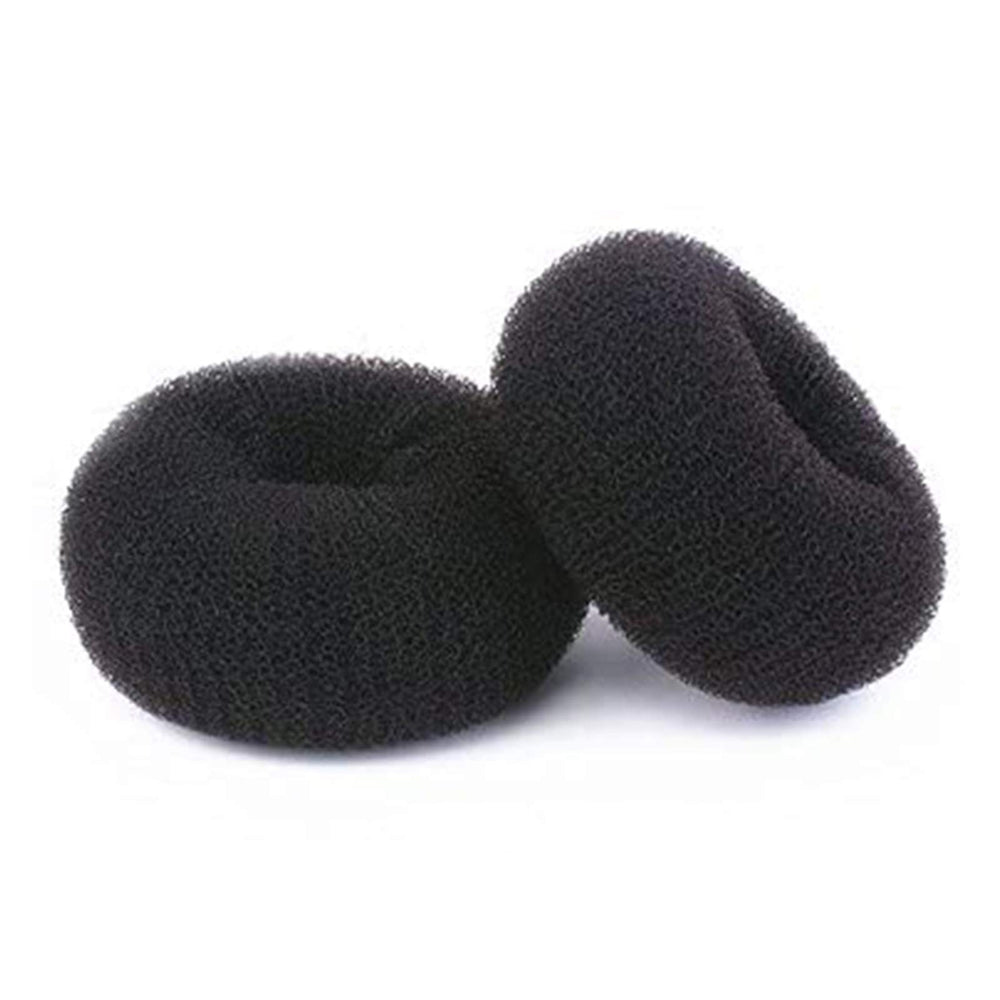 NICEMOVIC front view of 2-piece bun maker set showing size and color benefits