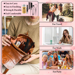 NICEMOVIC kit inside a makeup bag demonstrating travel-ready convenience
