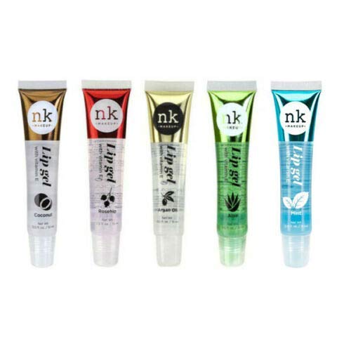 NICKA K NEW YORK front packaging showing five hydrating lip gels and immediate color payoff