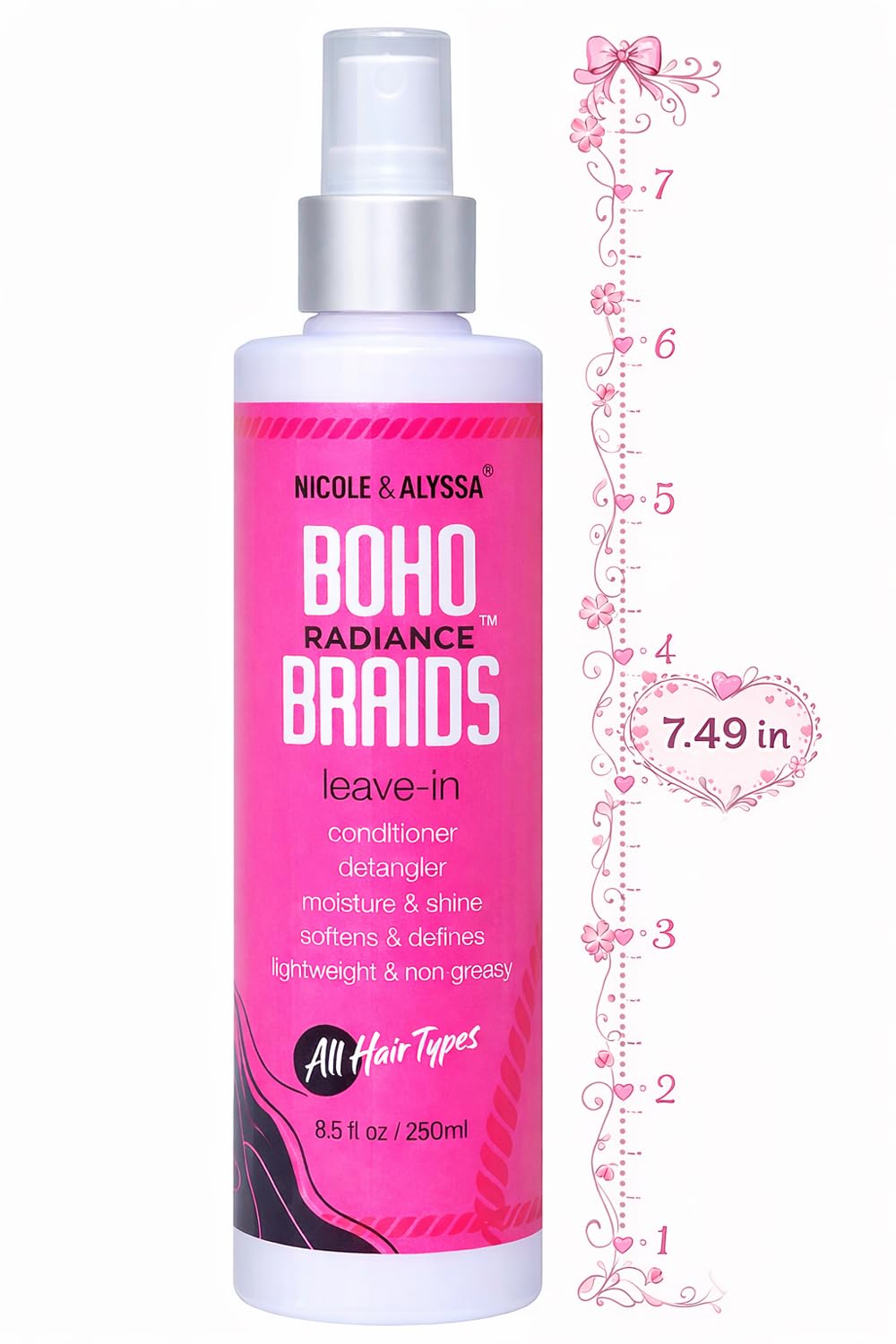 Nicole & Alyssa bottle held in hand to show compact travel-friendly size