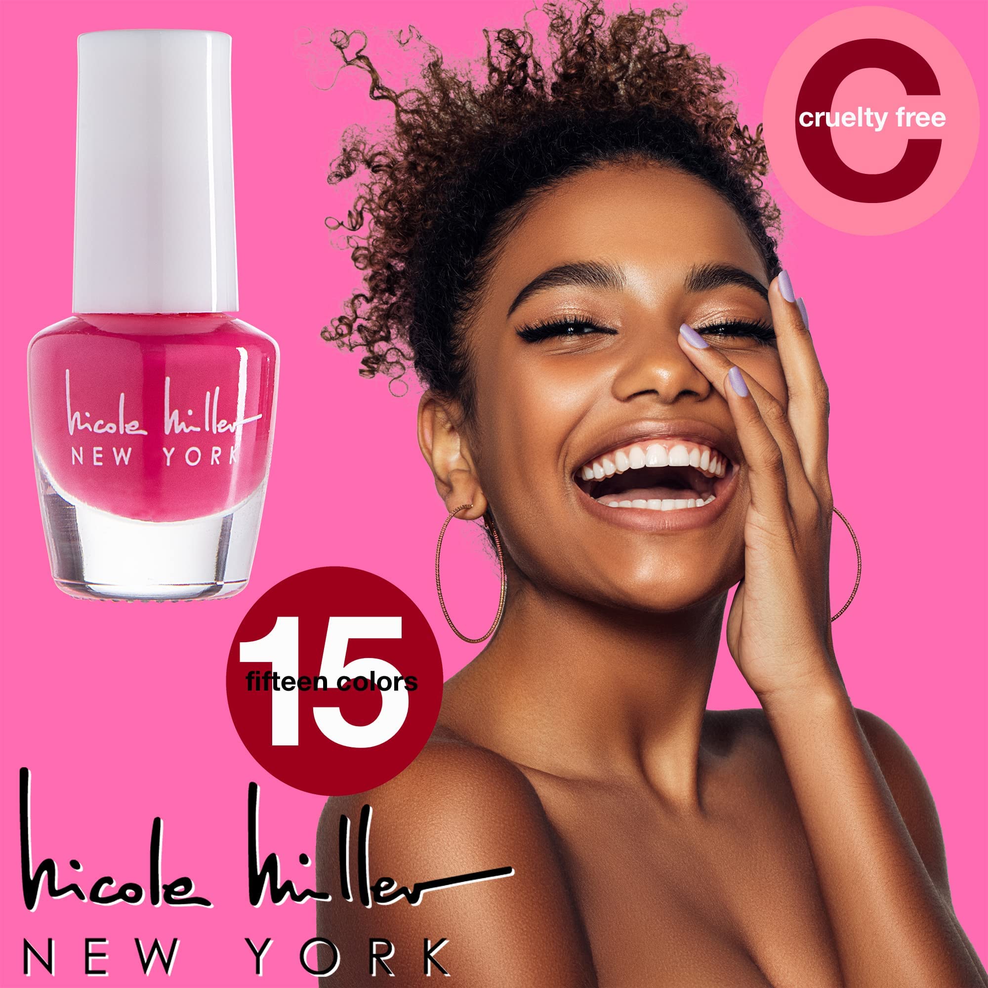 Nicole Miller brush applying polish for smooth, streak-free finish