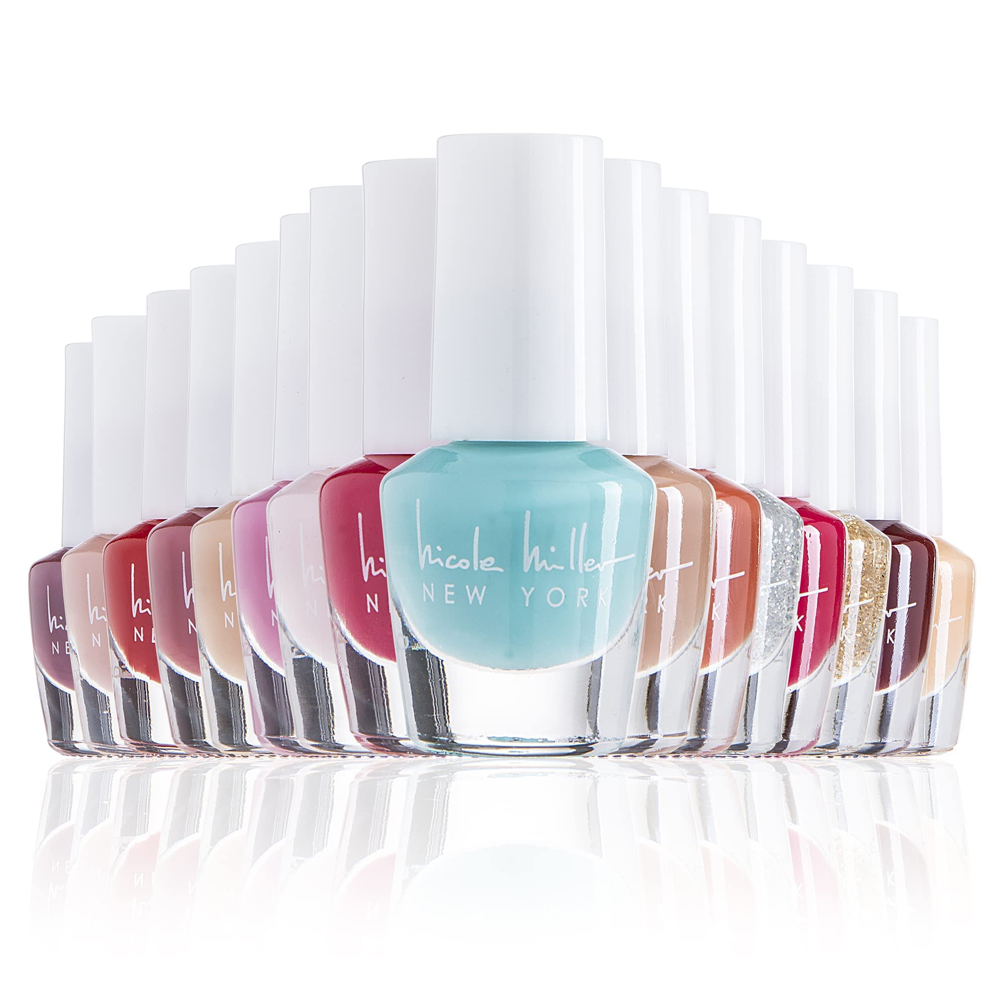 Nicole Miller New York front packaging showing 15 mini polishes and gift-ready look