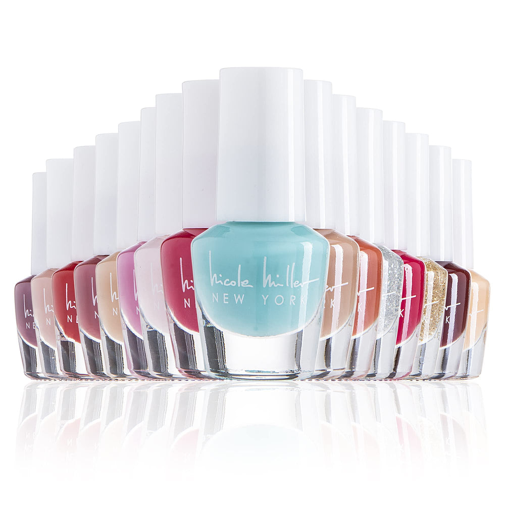 Nicole Miller New York front packaging showing 15 mini polishes and gift-ready look