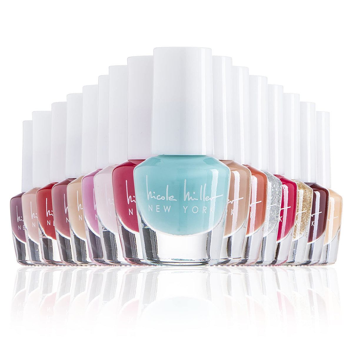 Nicole Miller New York front packaging showing 15 mini polishes and gift-ready look