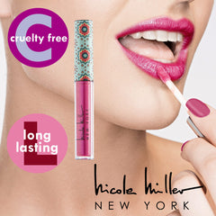 Nicole Miller New York creamy gloss texture close-up showing smooth application benefits