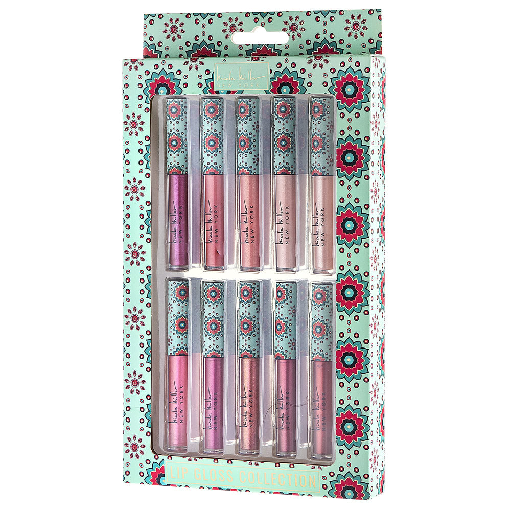 Nicole Miller New York gloss tubes inside a handbag showcasing portability and style