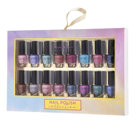 Nicole Miller top view of shades arranged to compare colors and inspire choices