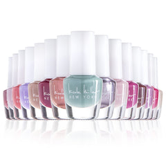 Nicole Miller front box view showing compact gift-ready mini polish set