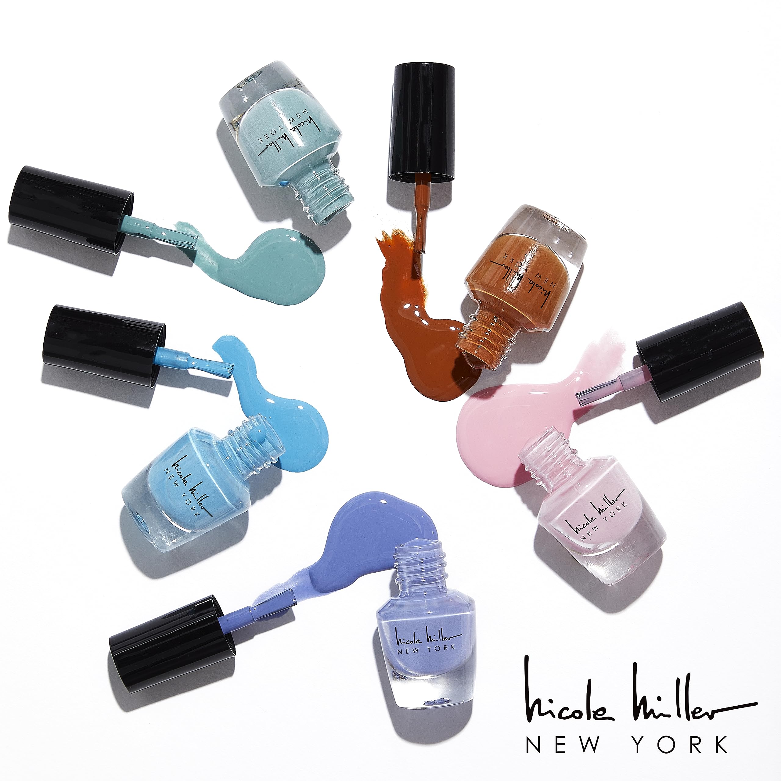 Nicole Miller brush applying polish demonstrating smooth coverage benefit