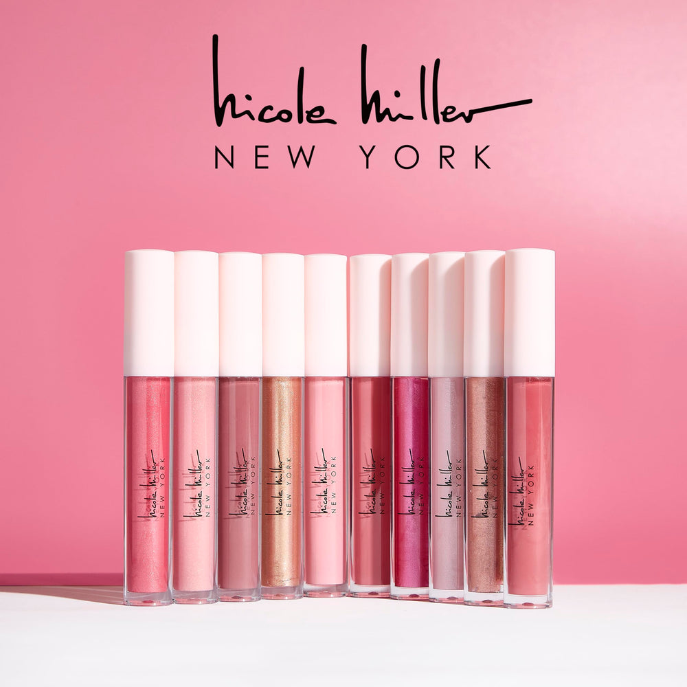 Nicole Miller swatch row on arm showing shade range and easy mixability benefits