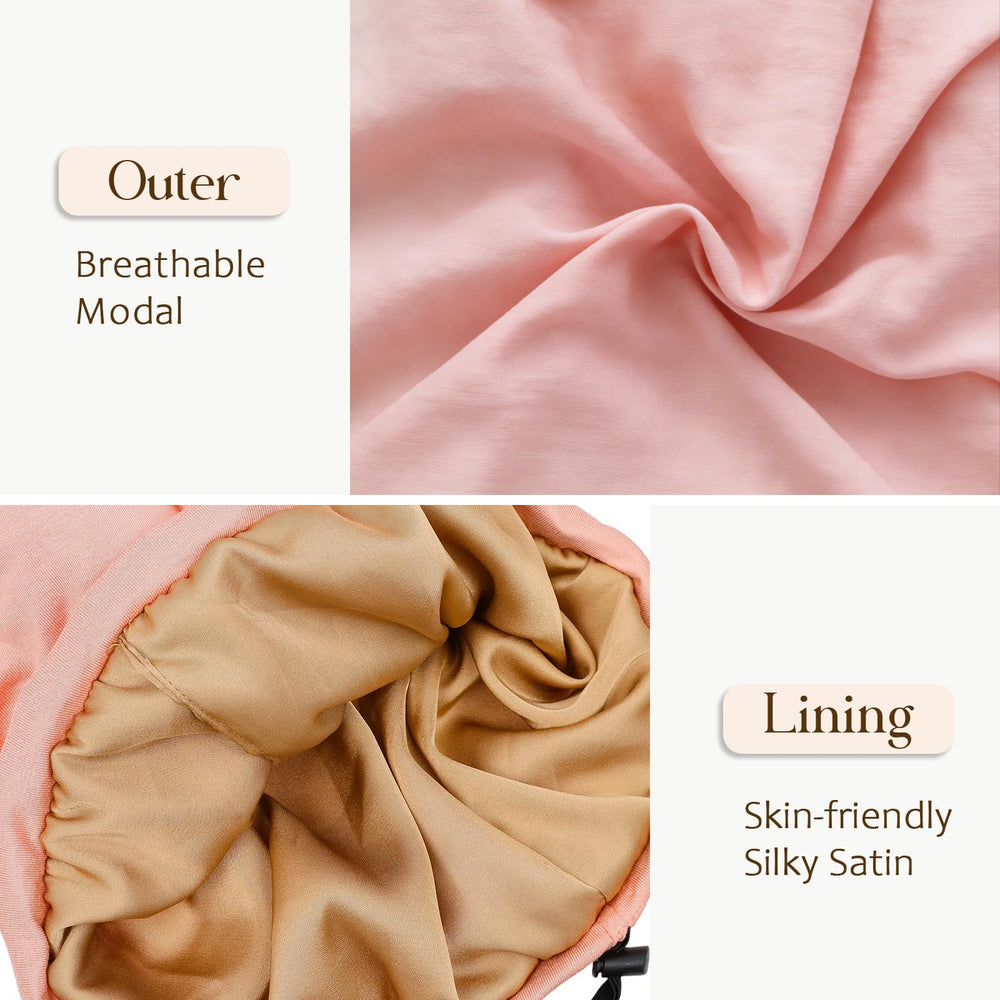 NICPOO bonnet next to a ruler showing size scale and roomy capacity benefit