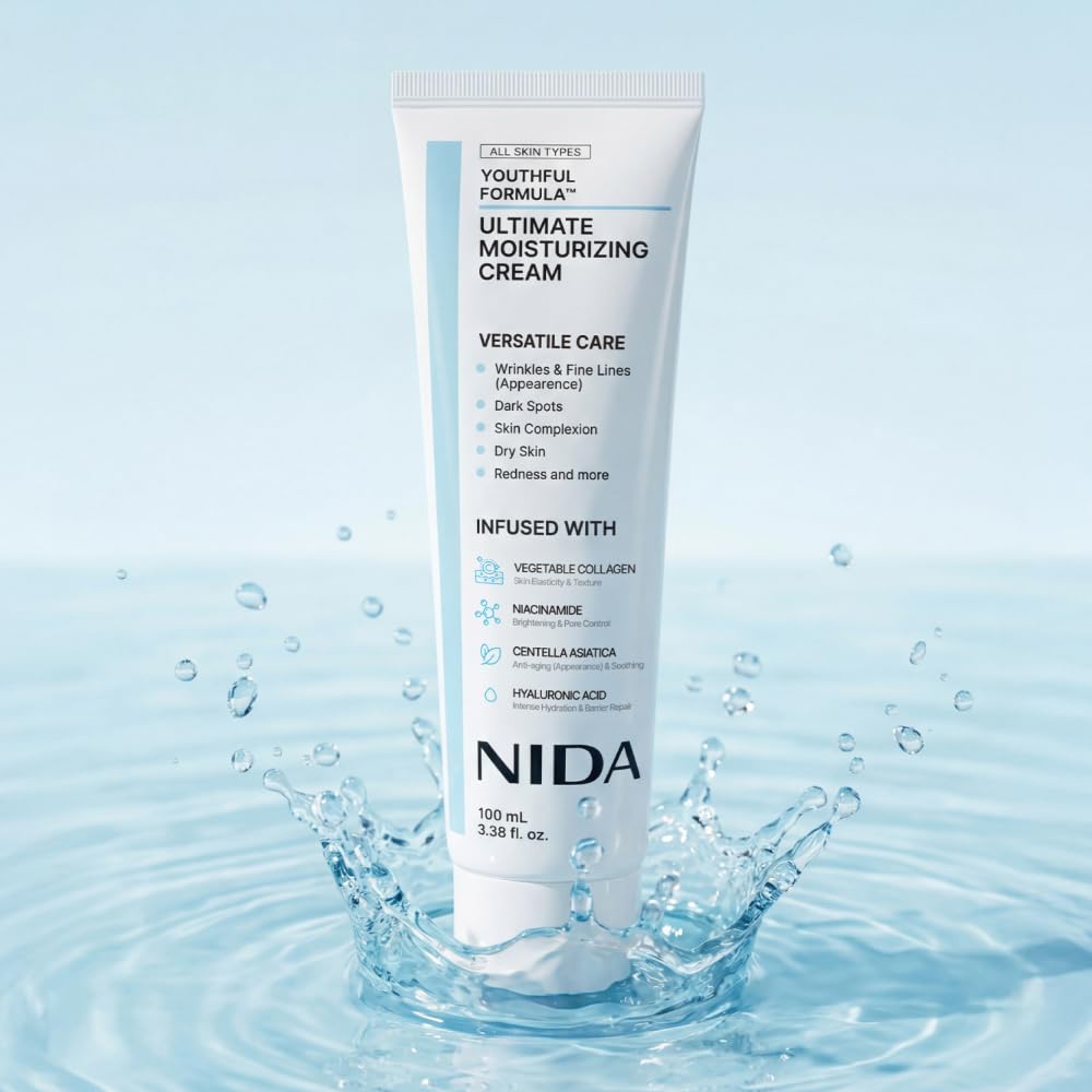 NIDA 100ml flat lay showing volume and ingredient list for ingredient-conscious shoppers