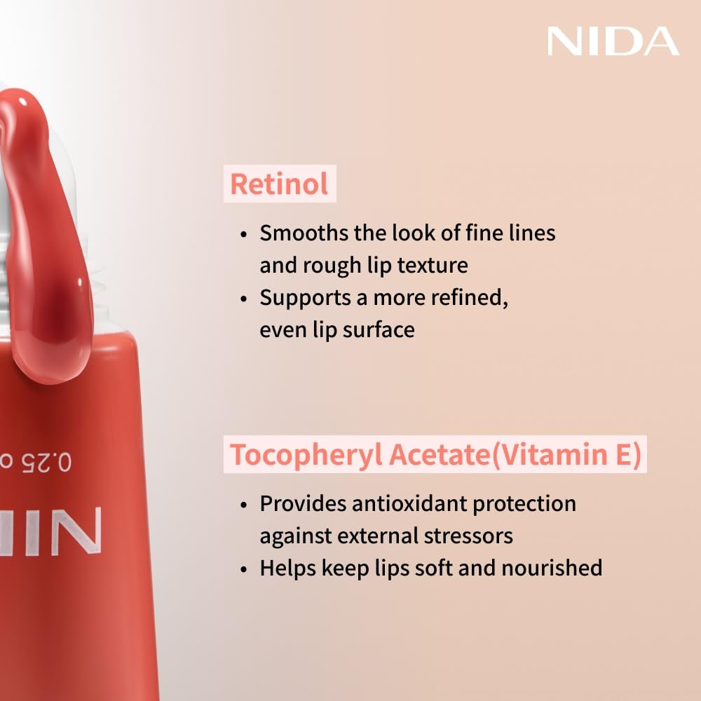 NIDA small 7g tube beside fingertip to show compact travel-ready size