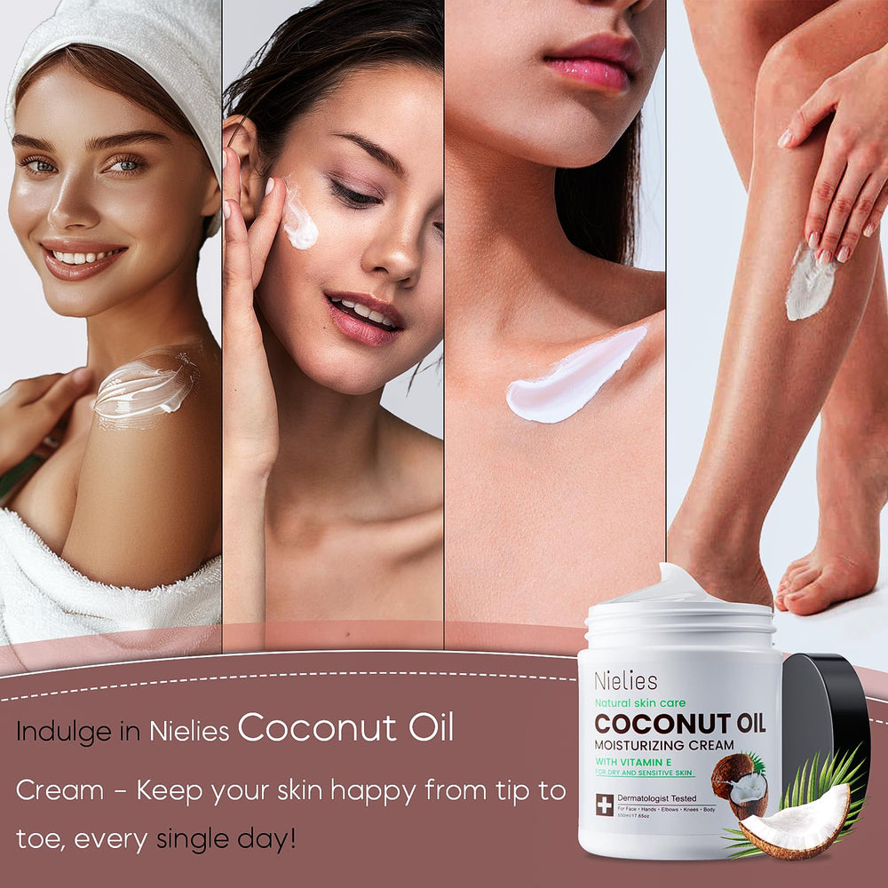 Nielies cream applied to hand demonstrating instant softening and non-greasy benefit