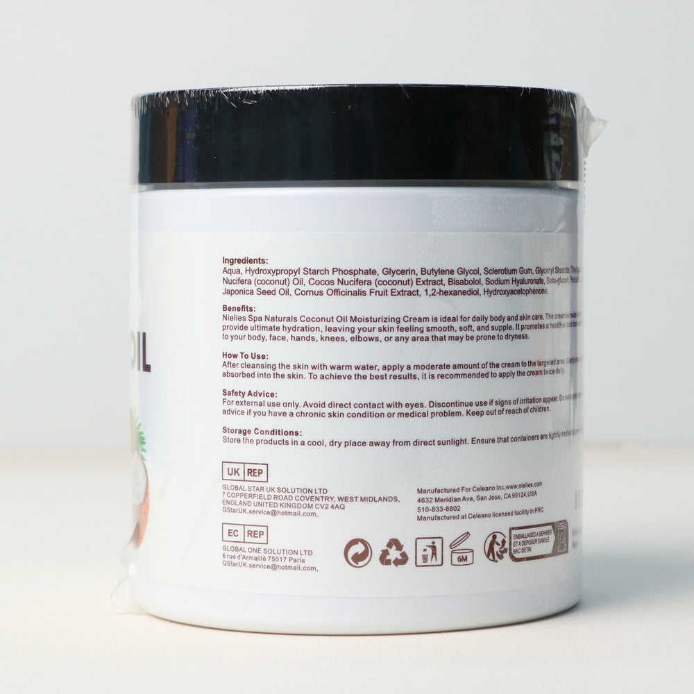Nielies label close-up highlighting ingredients and transparency benefit