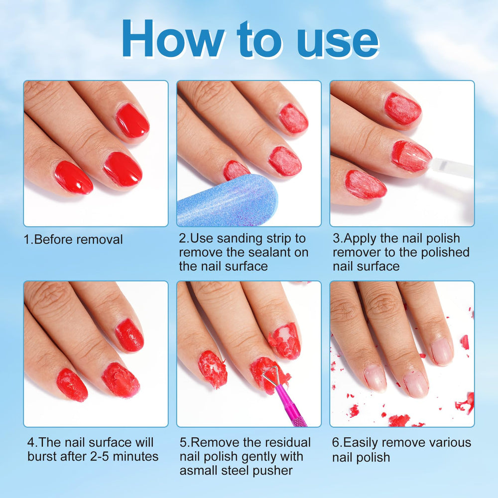 NIFEISHI being applied to a nail demonstrating fast lift and easy wipe-off