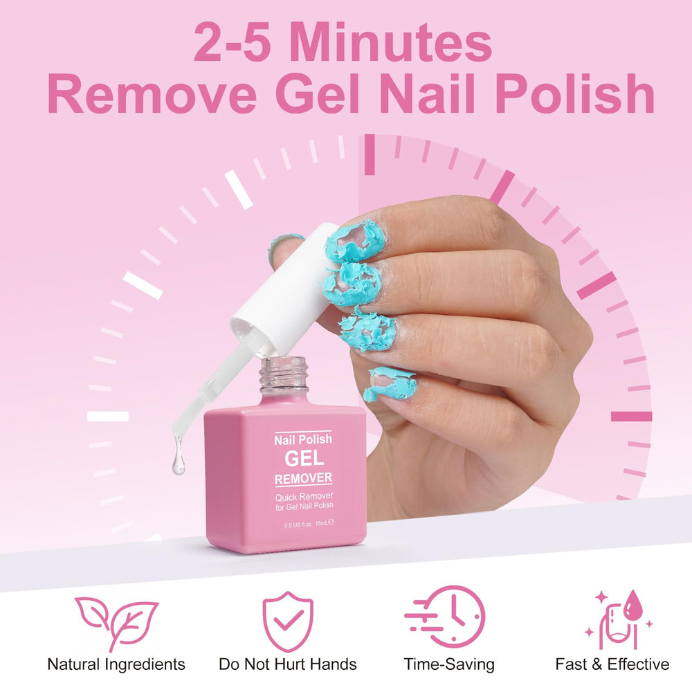 NIFEISHI brush applying remover onto nail, quick targeted coverage benefit
