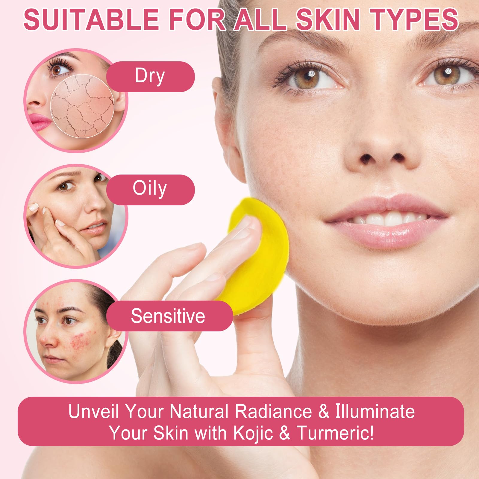 NIFEISHI pad removing makeup on cheek demonstrating gentle cleansing