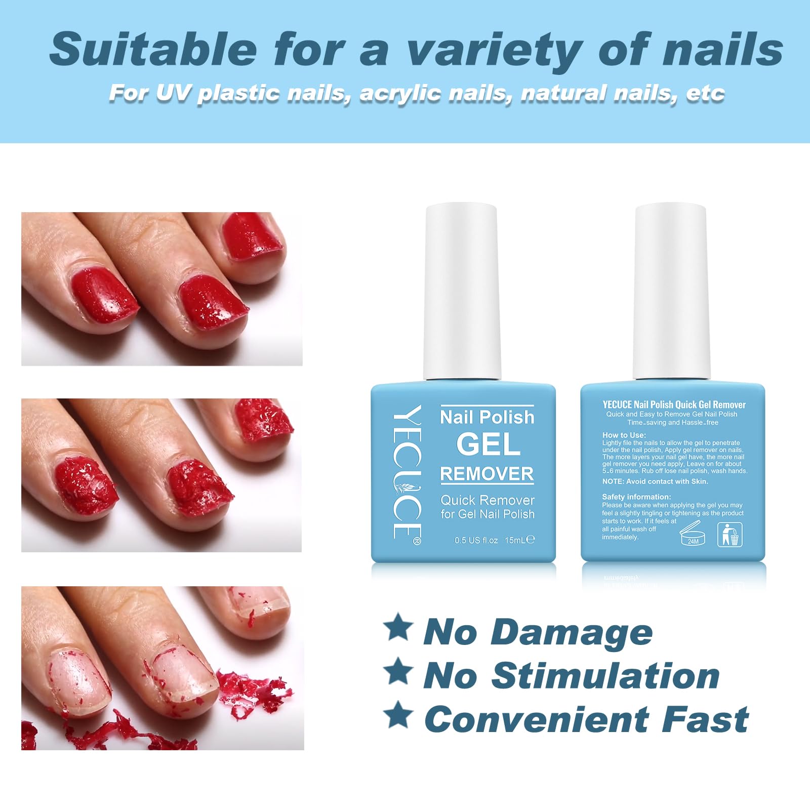 NIFEISHI gel texture close-up demonstrating smooth spread and fast action
