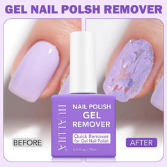 NIFEISHI in-use removing polish demonstrating faster salon-free removal