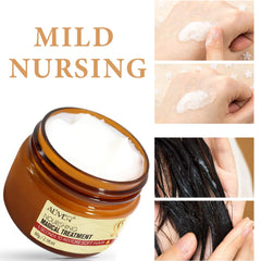 NIFEISHI keratin molecular graphic illustrating structural repair benefit