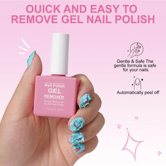 NIFEISHI bottles in travel bag on vanity, portable at-home nail care