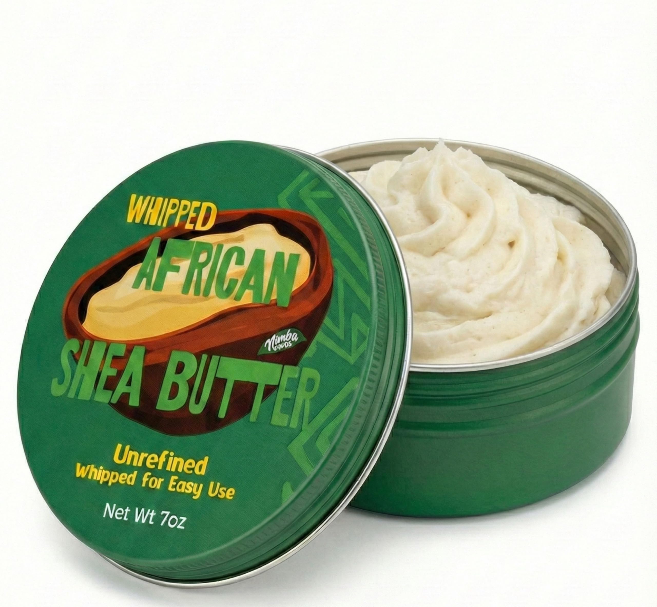 Nimba Foods jar front view showing pure shea butter and brand trust