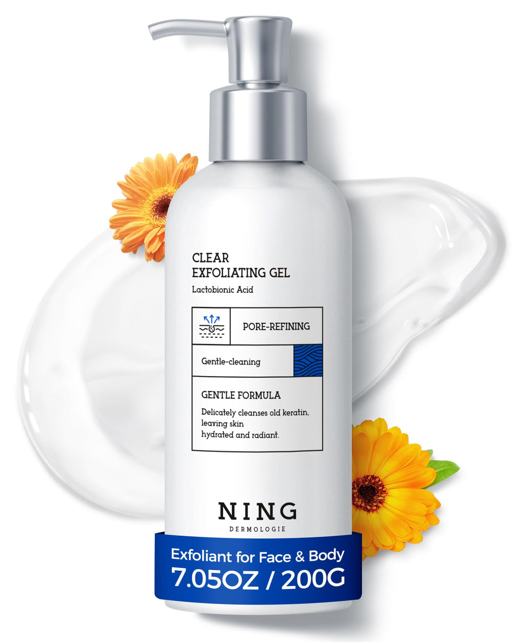 NING DERMOLOGIE front jar showing clean packaging and product benefit