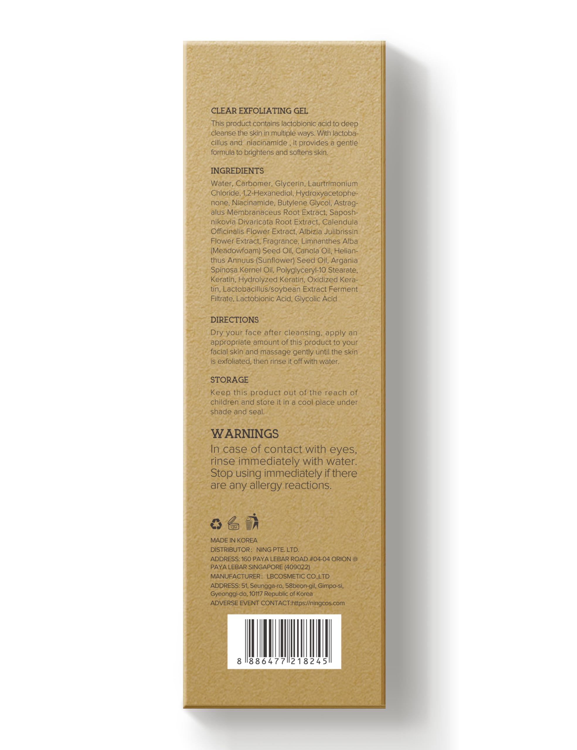 NING DERMOLOGIE packaging cap detail showing sealed, travel-friendly benefit
