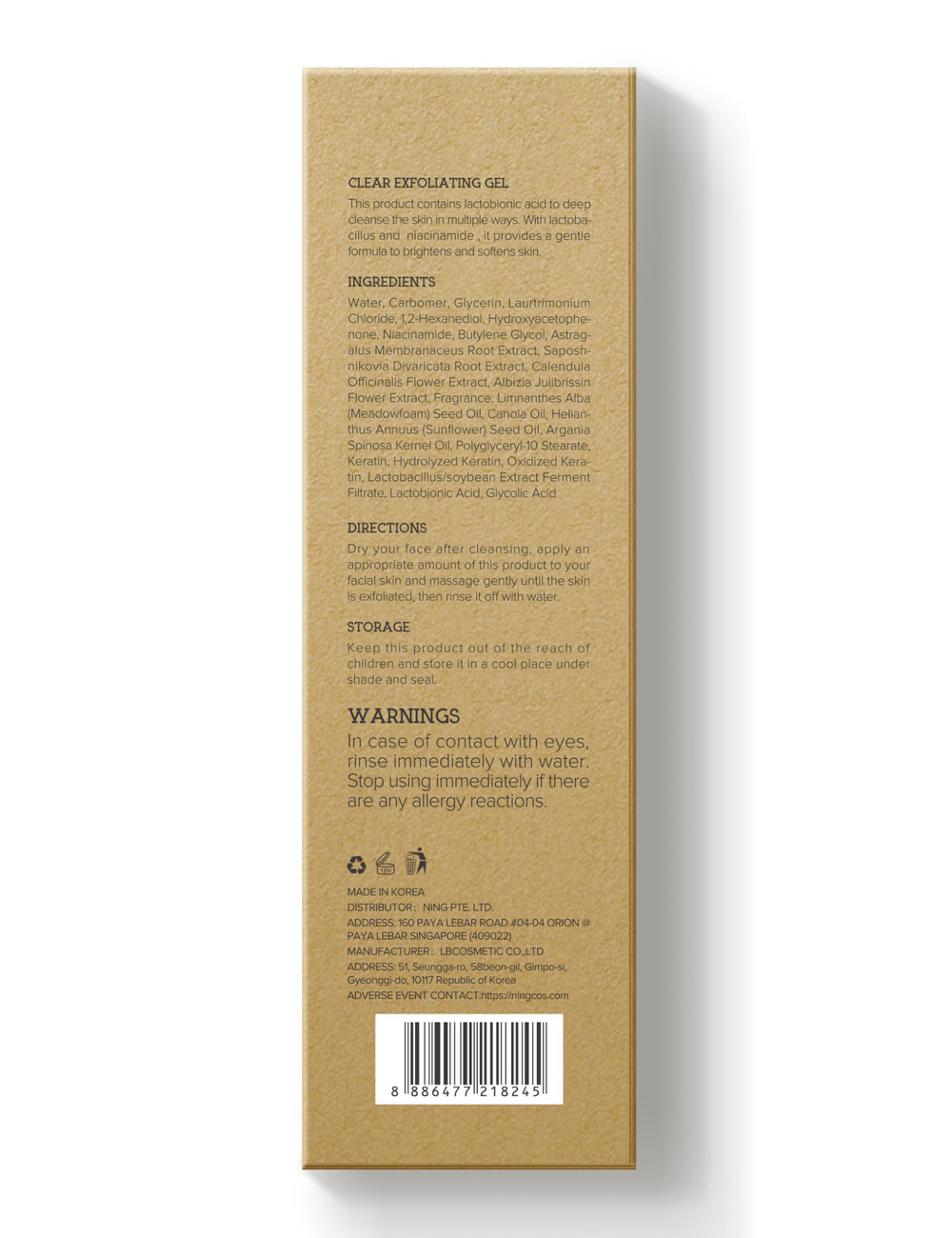 NING DERMOLOGIE packaging cap detail showing sealed, travel-friendly benefit